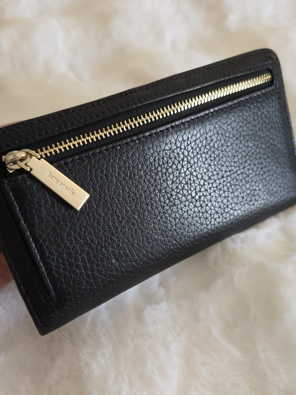 Kate Spade Black Pebbled Leather Wallet